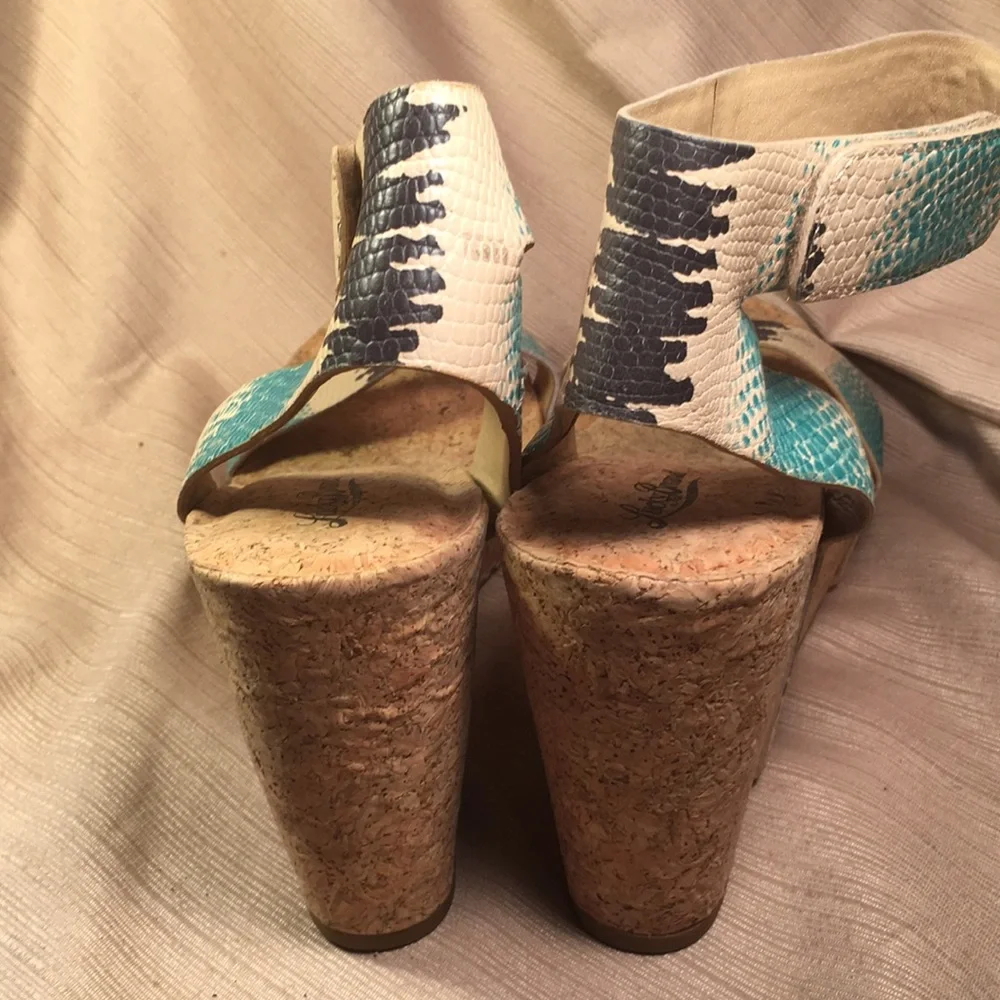 Lucky Brand NWOT cork wedge leather sandal